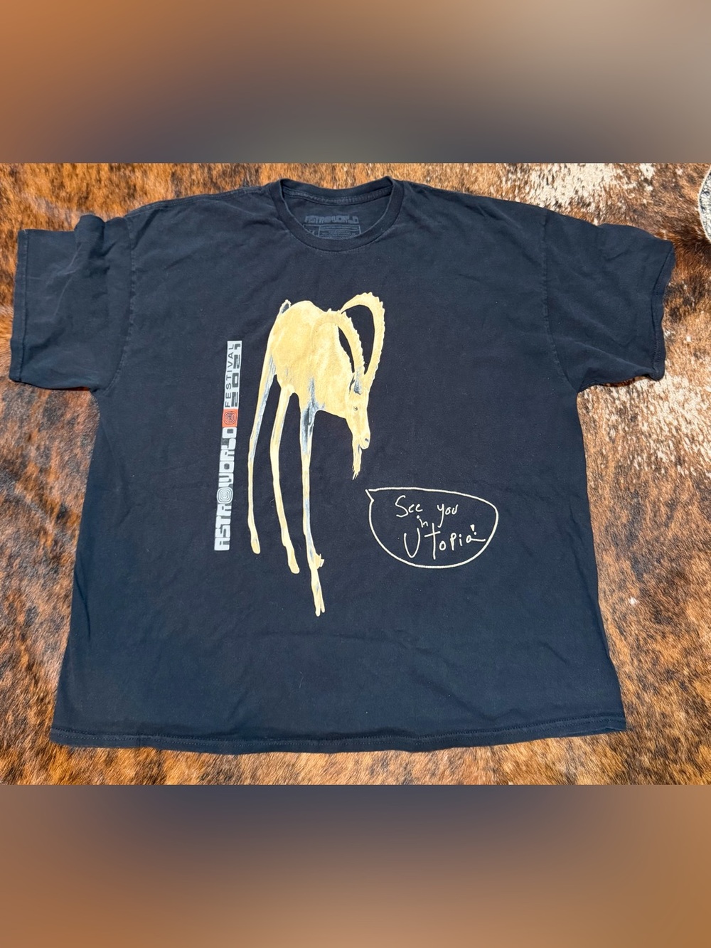 Travis Scott Official ASTROWORLD Festival 2021 Merch Men’s Sz XL T- shirt Cactus